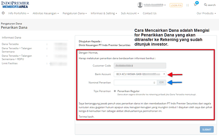 Penarikkan Dana IPOTFUND