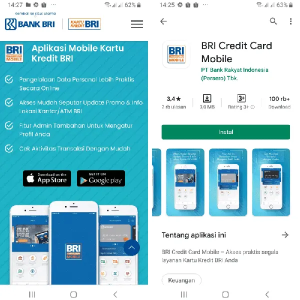 Aplikasi Mobile Kartu Kredit BRI