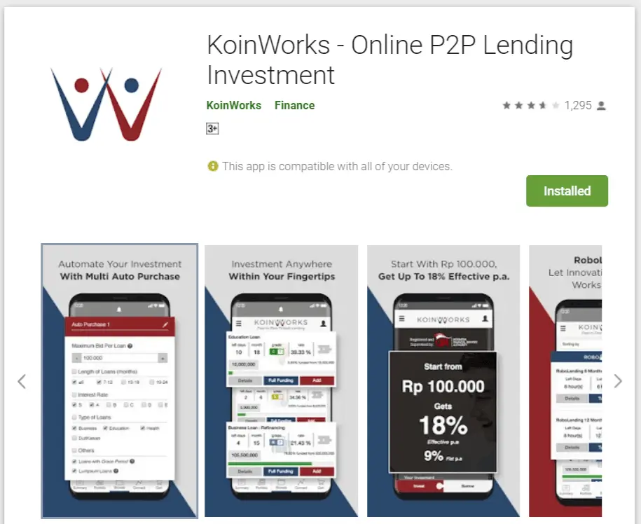 Aplikasi Mobile Koinworks