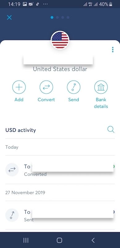 Rekening US$ di TransferWise