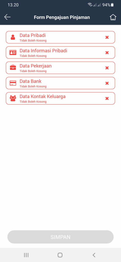 Data Danamas Aplikasi Dana Tunai
