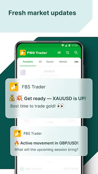 Di dalam aplikasi tersedia update berita dan kondisi pasar secara real-time. Informasi penting untuk para trader mengambil posisi.
