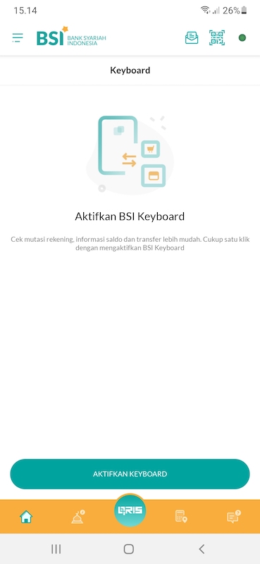 BSI Keyboard adalah fitur yang memudahkan pengguna BSI Mobile untuk memeriksa mutasi rekening, informasi saldo, dan transfer.
