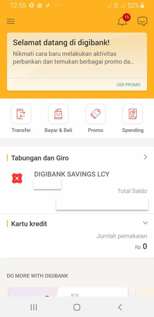 Rekening Mobile Digibank DBS
