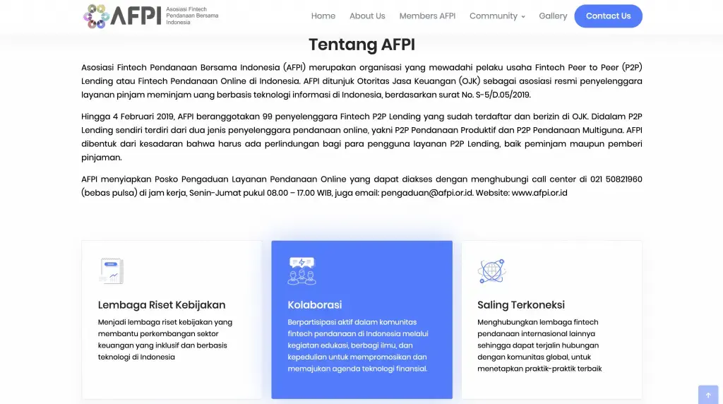 AFPI P2P Lending Indonesia Fintech 2019