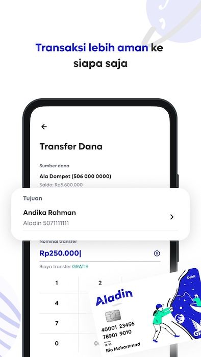 Transfer Dana Aman Aladin Bank