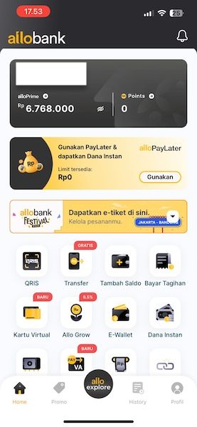 Allo Bank Dana Instan