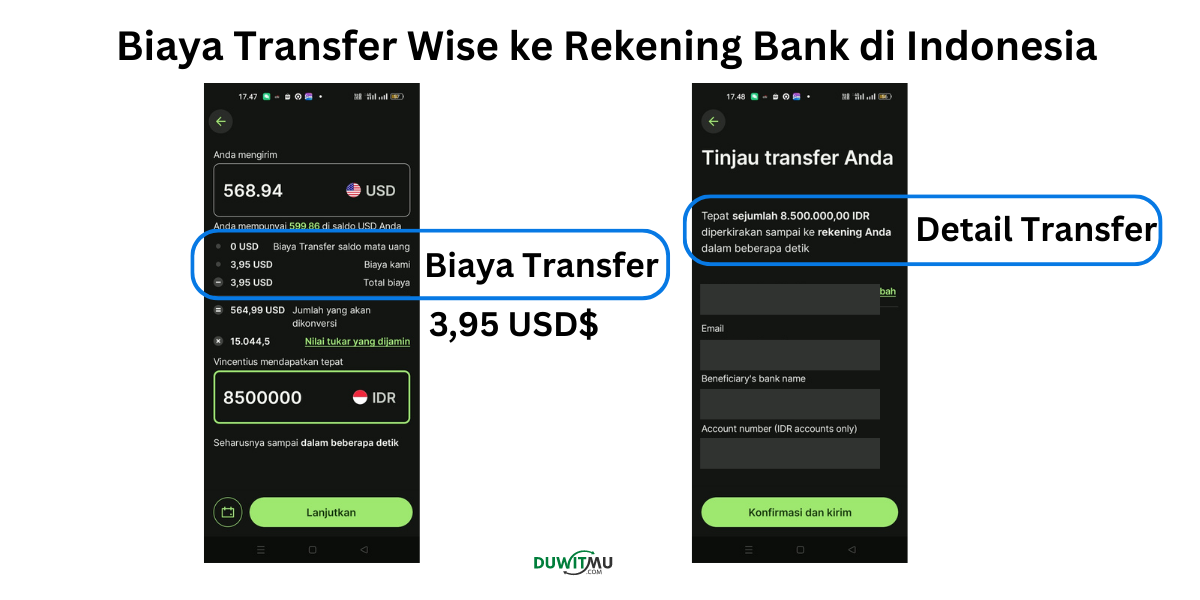 Biaya Transfer Kirim Uang dari Wise ke Indonesia