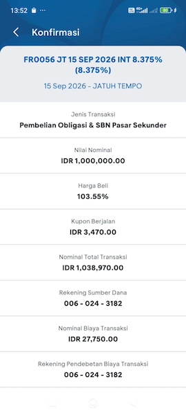 Pengalaman Beli Obligasi Online lewat aplikasi myBCA
