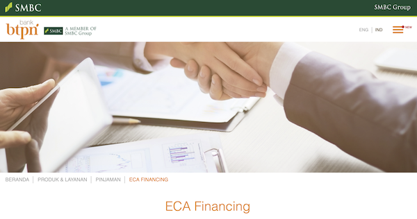 Kredit ECA Financing Bank BTPN