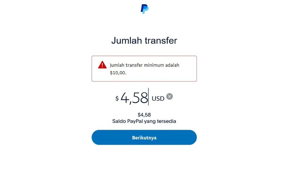 Jumlah transfer tarik dana