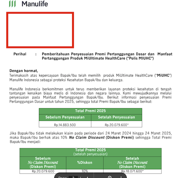 Kenaikkan Premi Asuransi Kesehatan
