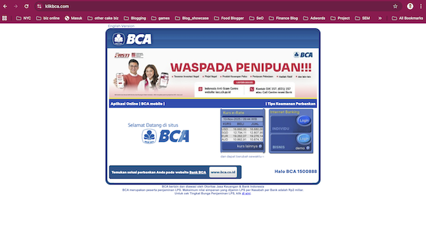 Kurs Rupiah USD di BCA saat deposit di Interactive Broker