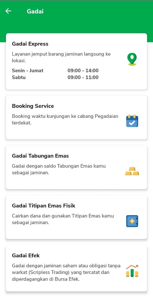 Booking Service di Pegadaian Digital