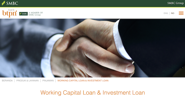 Working Capital Loan & Investment Loan Bank BTPN