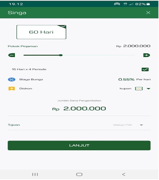 Detil Pinjaman Aplikasi Singa Pinjol