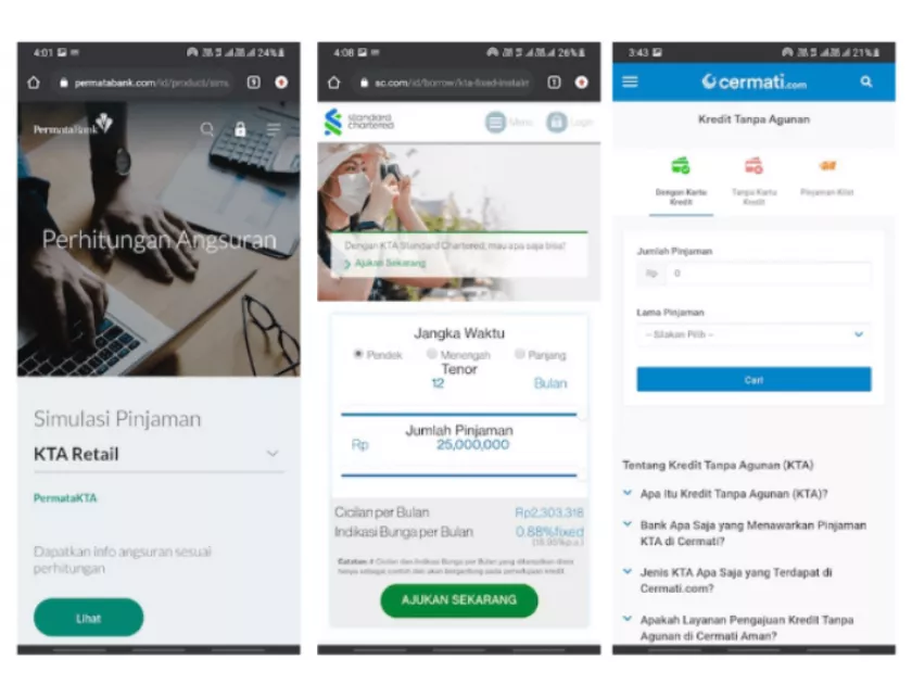 Simulasi KTA Bank BRI Melalui Aplikasi Resmi