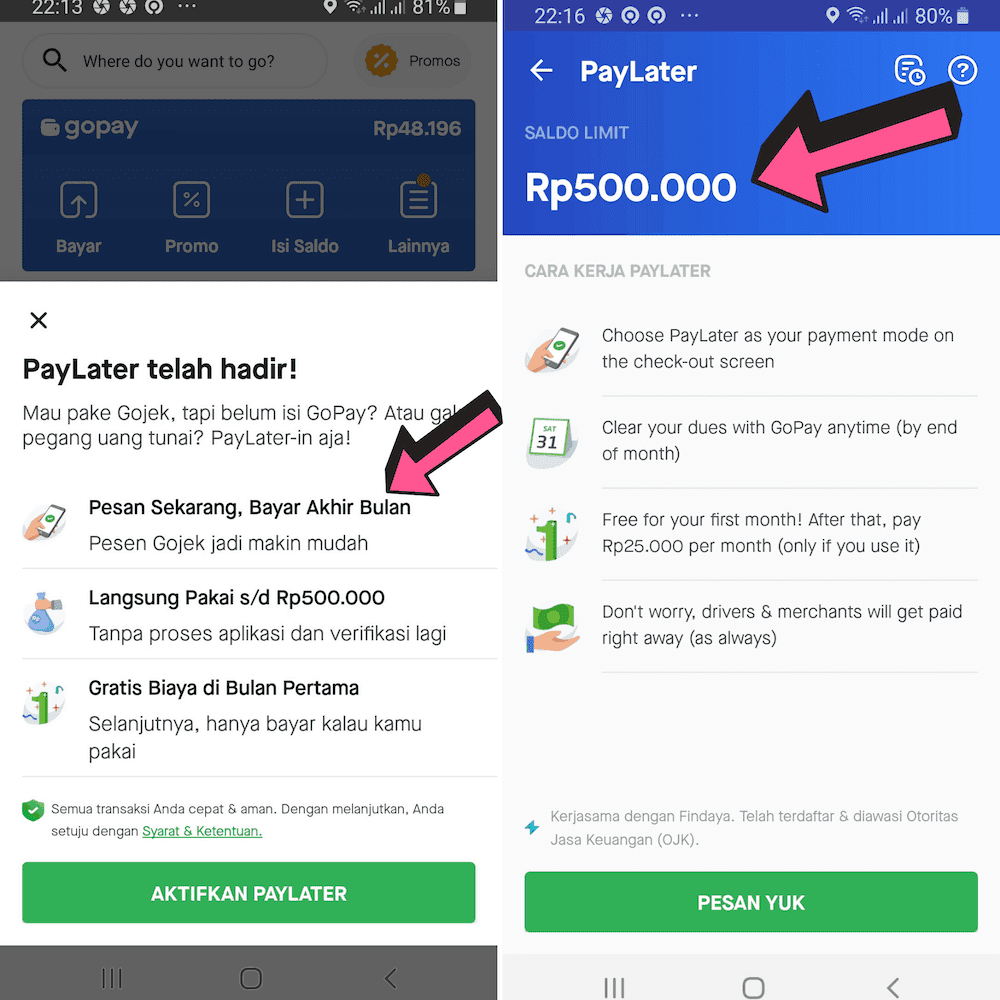 GoJek PayLater Pinjaman Online