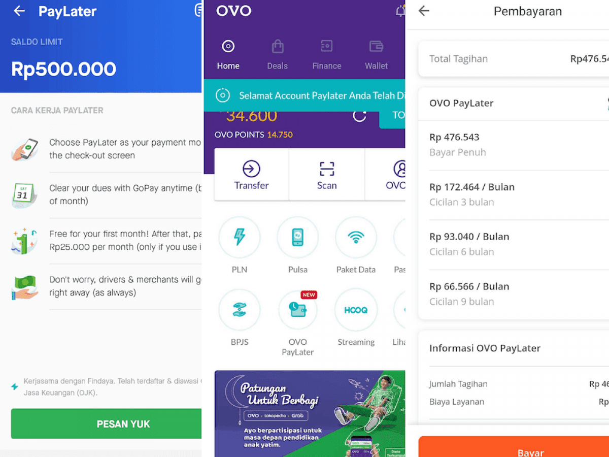 Review Paylater Ovo Gojek Traveloka Mana Terbaik Terpercaya